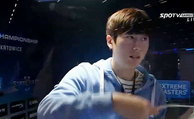 IEM 8강에 오른 데드필셀즈 정명훈(사진=스포티비게임즈 생중계 캡처).