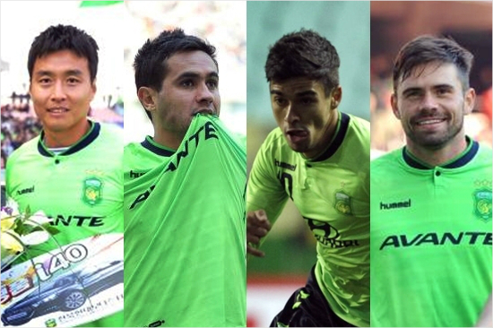 이동국과에닝요,레오나르도,에두(왼쪽부터)까지올시즌전북현대의공격진을구성하는'F(Fire)4'는자타공인K리그클래식최고의화력을자랑한다.(자료사진=전북현대모터스)