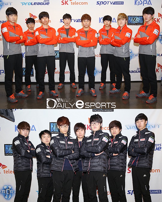 SK텔레콤 T1(위)과 KT 롤스터가 프로리그 2라운드 3주차에서 맞대결을 펼친다.