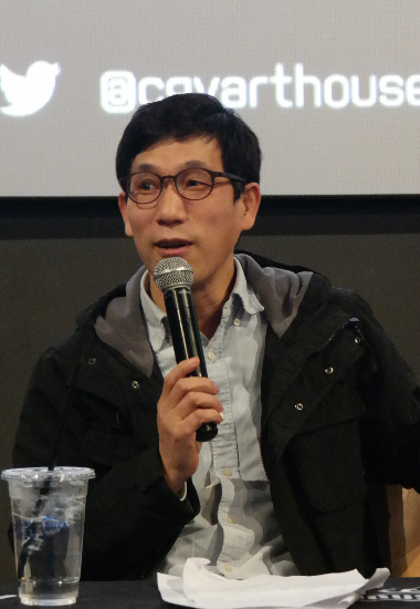 지난20일서울신사동CGV압구정점에서열린영화'리바이어던'에대한관객과의대화에서진중권동양대교수가영화이야기를하고있다.(사진=오드제공)