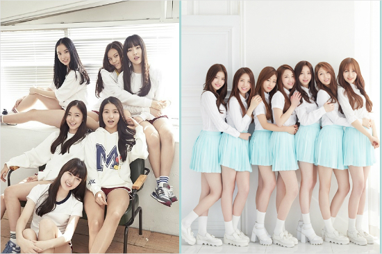 (왼쪽부터)걸그룹여자친구와러블리즈.(쏘스뮤직,울림엔터테인먼트제공)