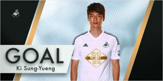 올시즌7번째골맛을본기성용은자신은물론,잉글랜드프리미어리그에서활약한모든아시아선수의새기록을작성할절호의기회를잡았다.(자료사진=스완지시티공식트위터)