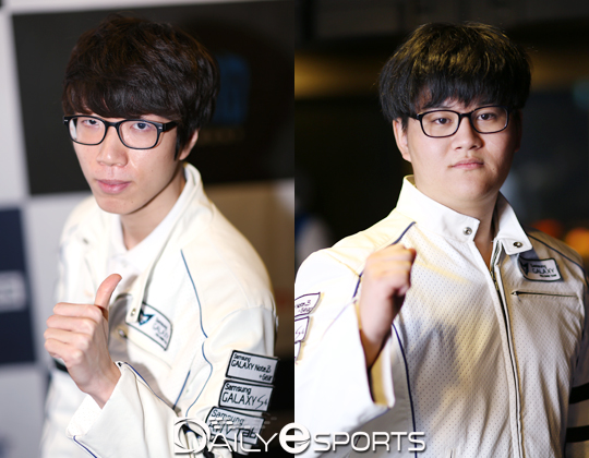 삼성 백동준(왼쪽)과 이영한.