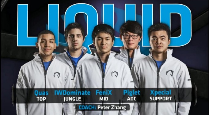 리퀴드 선수들(사진=LoL e스포츠피디아 트위터 캡처).