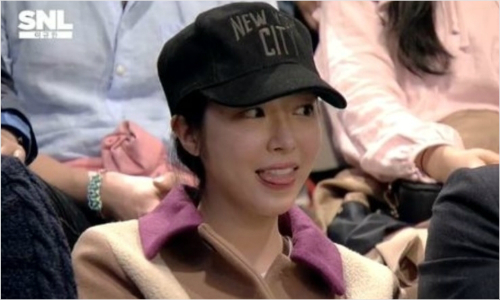 tvN'SNL코리아6'에방청을위해온이규한여자친구.(방송캡처)