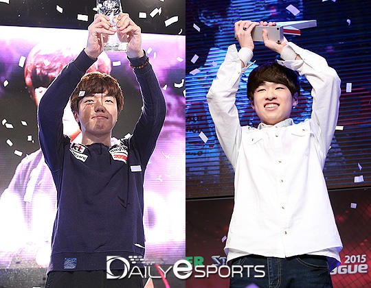 당대 최고의 라이벌로 꼽히는 KT 이승현(왼쪽)과 진에어 조성주.