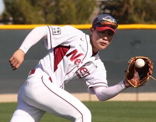 ▲치열한경쟁속에서넥센의주전내야수로낙점받은신예김하성.사진│넥센히어로즈