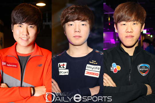 (왼쪽부터)SK텔레콤 어윤수, KT 이승현, CJ 한지원.