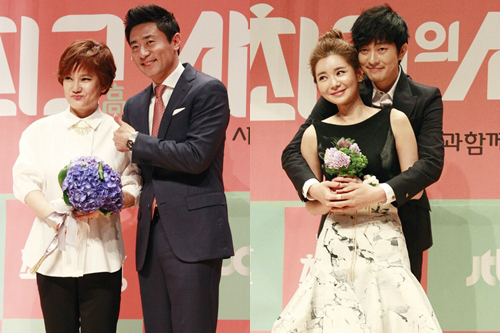 왼쪽부터JTBC'님과함께시즌2-최고의사랑'안문숙-김범수커플,장서희-윤건커플.(사진=JTBC제공)