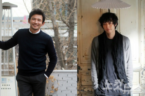 배우황정민(왼쪽)과강동원(노컷뉴스/자료사진)