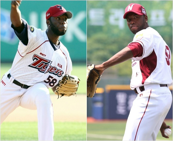 LG소사가2012,2013시즌몸담았던KIA와지난해넥센에서뛰던모습.(자료사진=KIA,넥센)