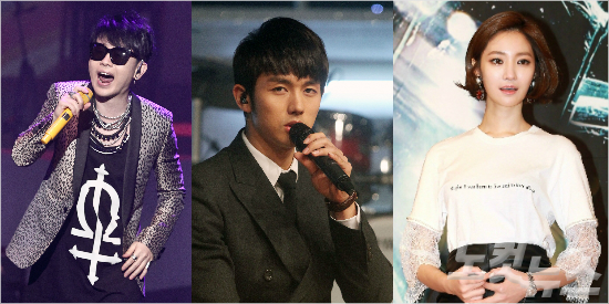 왼쪽부터가수이승환,2AM임슬옹,배우고준희.(자료사진)