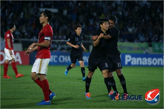 광저우를상대로결승골을넣은성남김두현(사진/한국프로축구연맹제공)