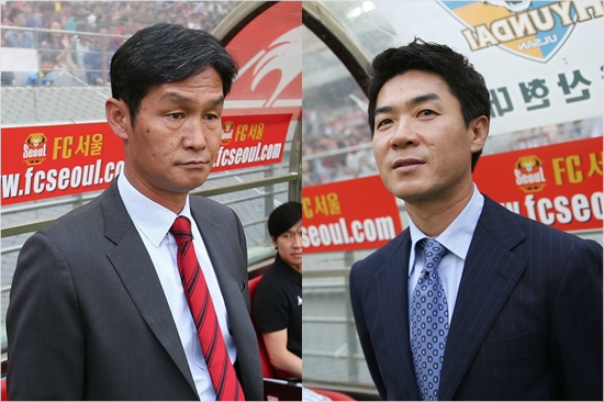 31일서울월드컵경기장에서0-0무승부를거둔서울과울산이지만두팀감독의반응은극명하게엇갈렸다.최용수서울감독은공격진의무득점을아쉬워한반면,윤정환울산감독은9경기만의무실점에기뻐했다.(자료사진=한국프로축구연맹)