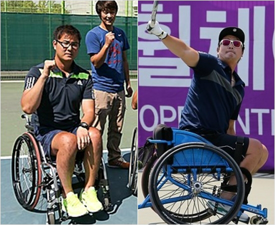 두산김명제는불의의사고이후휠체어테니스선수로변신해제2의삶을살고있다.(자료사진=대한테니스협회)