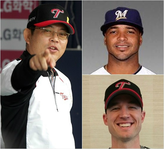'니가고너온나'LG양상문감독(왼쪽부터시계방향)은15일새외국인선수루이스히메네스를영입하고잭한나한을방출하면서승부수를띄웠다고강조했다.(자료사진=LG,MLB홈페이지)