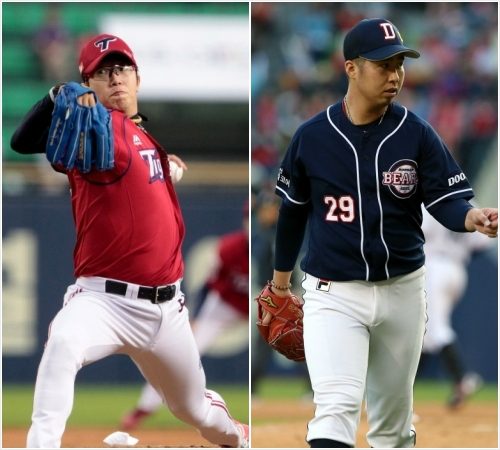 "올해는왼손투수의해입니다."평균자책점1,2위를달리는양현종,유희관.(자료사진=KIA타이거즈/두산베어스)