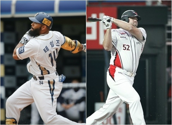 에릭테임즈(왼쪽)와댄블랙.(자료사진=NC다이노스/케이티위즈)