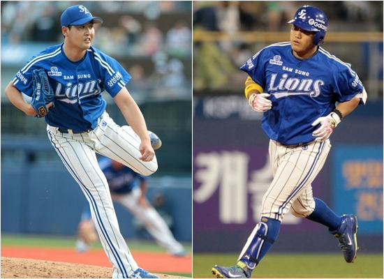 장원삼(왼쪽)과박석민이컴백을준비중이다.(자료사진=삼성라이온즈)