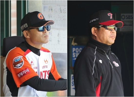 롯데이종운(왼쪽),LG양상문감독.(자료사진)