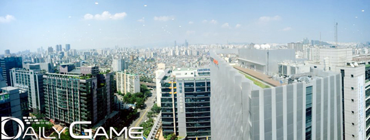 넷마블 'ㅋㅋ다방'에서 바라다 본 전경.