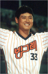 1990년최다안타1위이강돈.(자료사진=한화이글스)