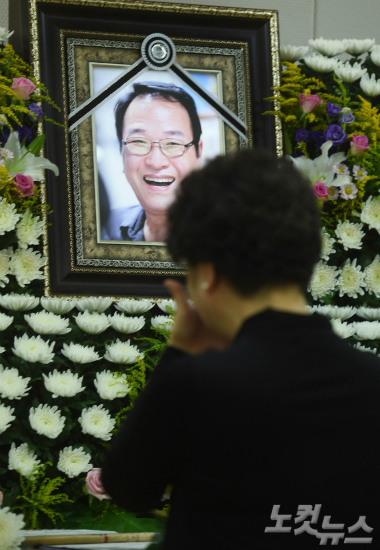 지난9일심장마비로별세한故(고)DJ김광한씨의빈소가10일서울삼육의료원추모관203호에마련됐다.(사진공동취재단)