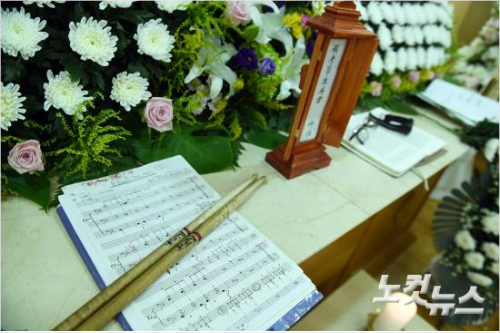 지난9일심장마비로별세한故(고)DJ김광한씨의빈소가10일서울삼육의료원추모관203호에마련됐다.향년69세.발인은11일오전10시.사진=사진공동취재단