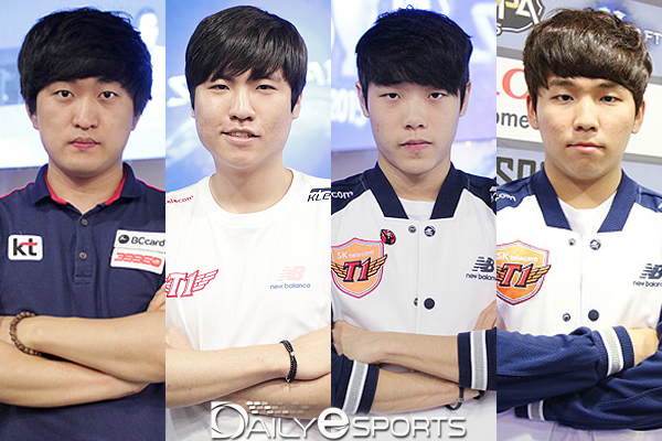 KeSPA컵 4강에 합류한 이영호, 어윤수, 조중혁, 박령우(왼쪽부터).