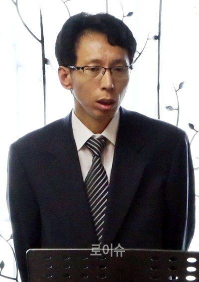 ▲울산지방법원소년부정성호판사축사를하고있다.(사진제공=울산지법)