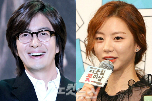 배용준(왼쪽)과박수진커플