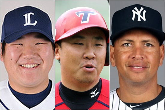 '내가바로만루포의사나이'최근일본통산만루홈런공동1위에오른세이부의나카무라다케야(왼쪽부터)와올해KBO리그공동1위에등극한KIA이범호,메이저리그통산1위의주인공뉴욕양키스의알렉스로드리게스.(자료사진=세이부,KIA,양키스)