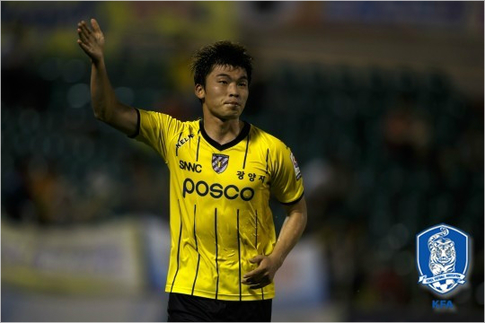 '광양루니'라는별명에서알수있듯이종호의최대강점은왕성한활동량이다.여기에최전방은물론,측면에서도제몫을다하는'멀티플레이어'라는점역시이종호의장점이다.(자료사진=대한축구협회)