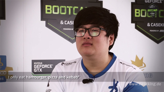 독일 케이스킹TV와 인터뷰를 나눈 H2k 게이밍 유상욱.(사진=케이스킹TV 유투브 캡처)