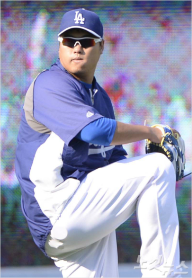 '한국에서처럼18승을따냈다면...'2013년MLB데뷔시즌14승을거두고도신인왕경쟁에서밀렸던LA다저스류현진.(자료사진=노컷뉴스)