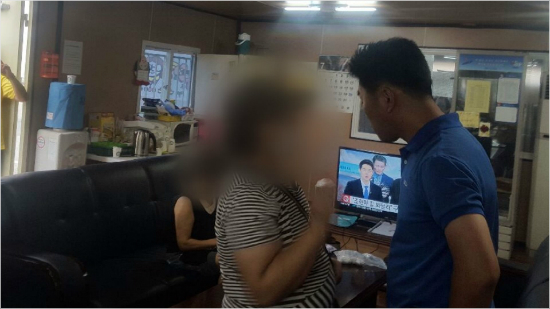 세월호유족폭행여성.(SBS'궁금한이야기Y'제공)