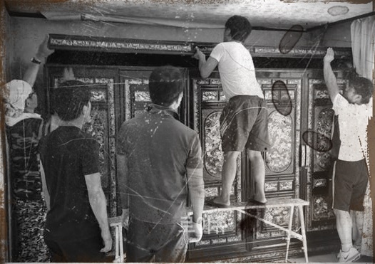 ▲창원보호관찰소직원등이보호관찰대상자의거주지도배작업을하고있다.(사진제공=창원보호관찰소)