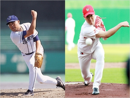 박정현(왼쪽)과박종훈.(자료사진=SK와이번스)