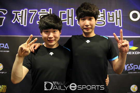 서든어택 대전 대표 에버WC의 리더 조병연(좌)과 오더를 맡은 신지호(우).