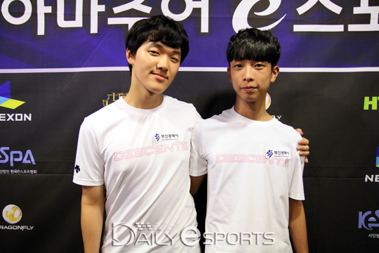 LoL 청소년부 부산 대표팀의 문창민(좌)과 해성민(우).