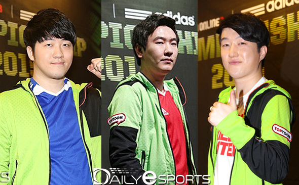 죽음의 C조에 속한 강성훈, 김정민, 박준효(왼쪽부터).