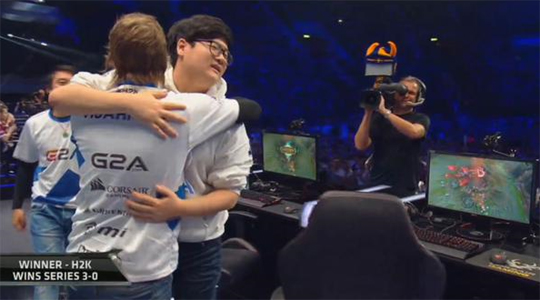 2015 유럽 LCS 서머 3위를 차지한 H2k 게이밍.(사진=LCS 중계 캡쳐)