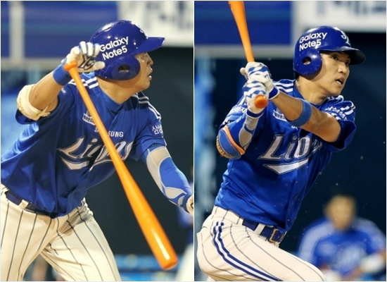 총12타석에서65개의공을본테이블세터박한이와박해민.(사진=삼성라이온즈제공)