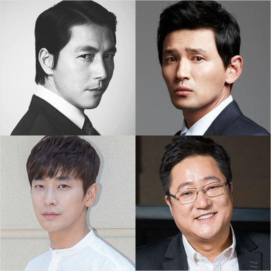 왼쪽위부터시계방향으로배우정우성,황정민,곽도원,주지훈.(사진=앤드크레딧제공)