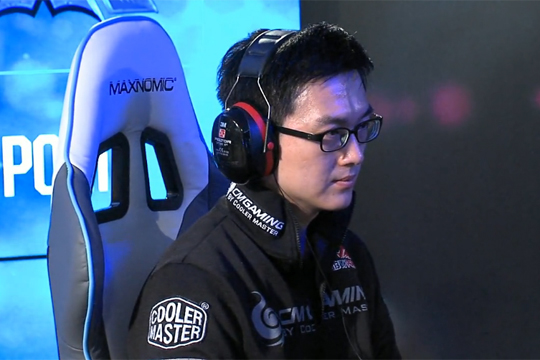 WCS 시즌3 8강 진출에 성공한 CM스톰 최성훈.(사진=WCS 중계 캡처)