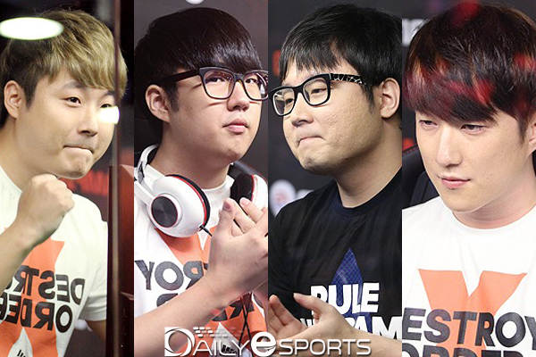 비주얼 클럽 김승섭, 정세현과 인헤릿 클럽 강성호, 박준효(왼쪽부터).