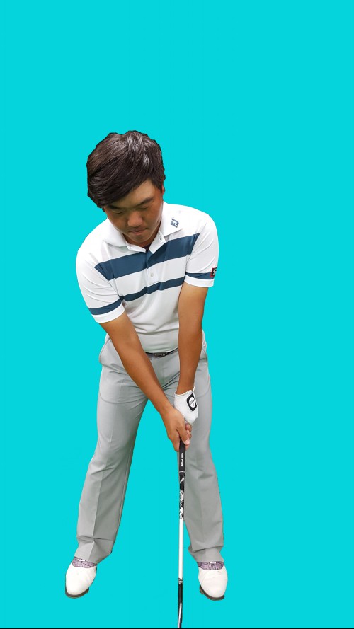 ▲손이중앙보다왼쪽에위치하면슬라이스구질이발생할수있다.