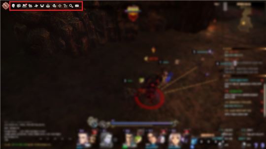 큰 화면 좌측 최상단에 작게 위치한 UI