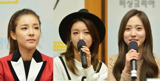 (왼쪽부터)2NE1산다라박,에이핑크보미,베스티해령