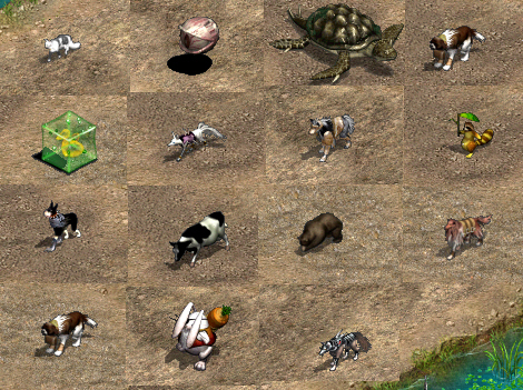 펫 경기장에서 변신 가능한 몬스터들